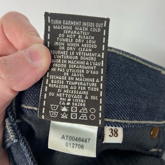 7 For All Mankind Short Austyn Relax Fit Straight Indigo Chester Jean Size 38 - Picture 8 of 10